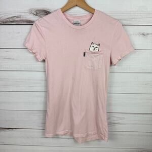 Pink RIPNDIP Lord Nermal Pocket Tee Size S *FLAW